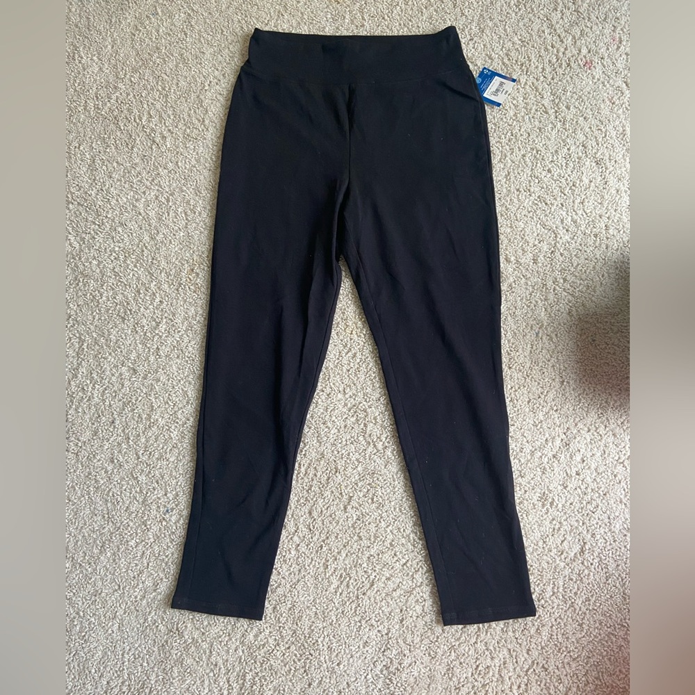 Plain Black Leggings size Large
